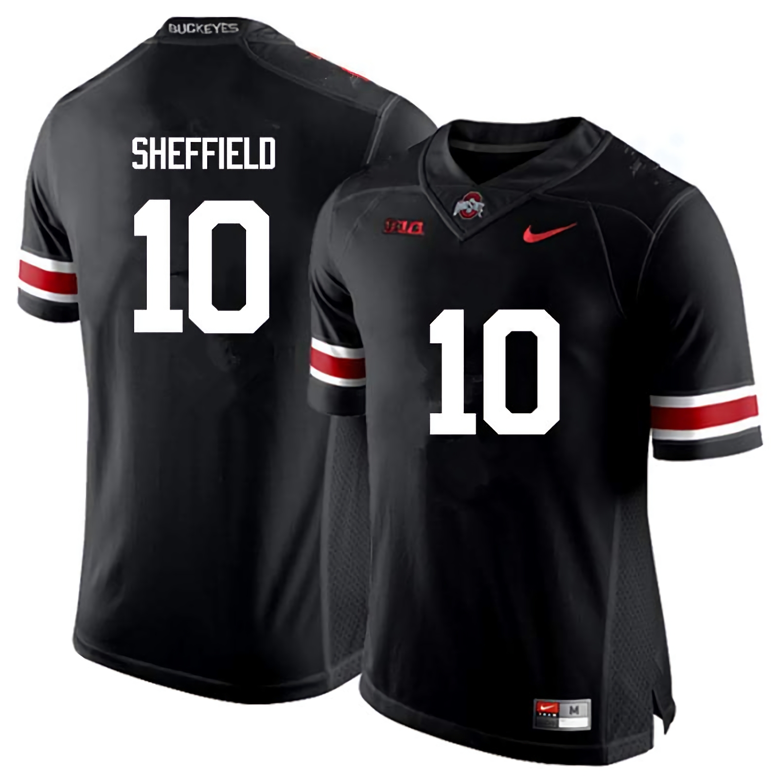 Kendall Sheffield Ohio State Buckeyes Men's NCAA #10 Nike Black College Stitched Football Jersey NTX5256RO